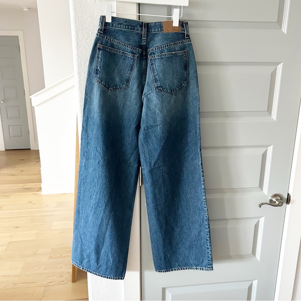 NWT Madewell Super Wide Leg Jeans Halleran Wash - Picture 3 of 5
